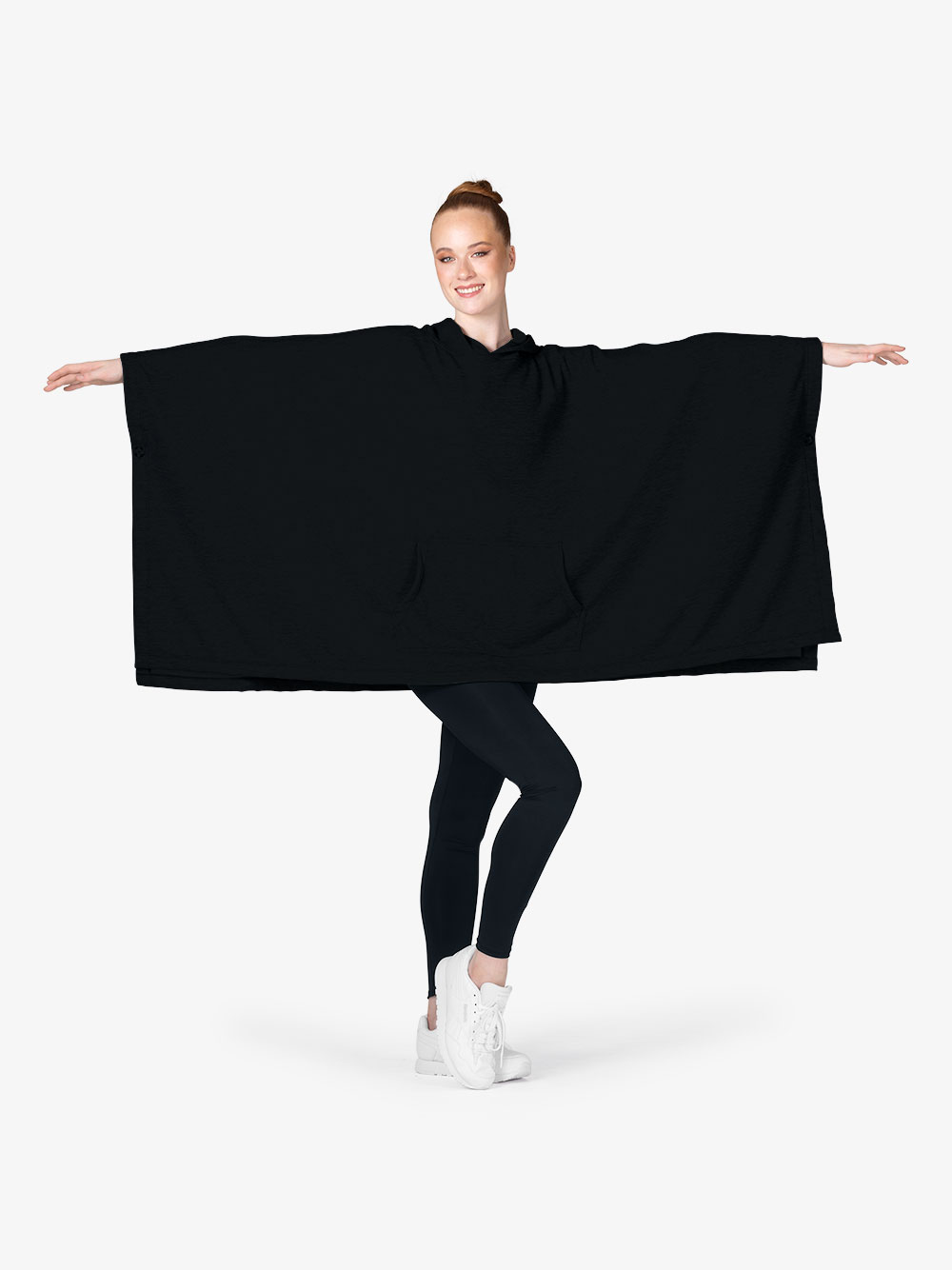 Womens Oversized Hooded Poncho | Double Platinum N740