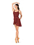 Natalie Dancewear Skirts  in Burgundy #P69 filename p69_3.jpg